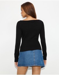 Dazie - Angel Knitted Long Sleeve Top