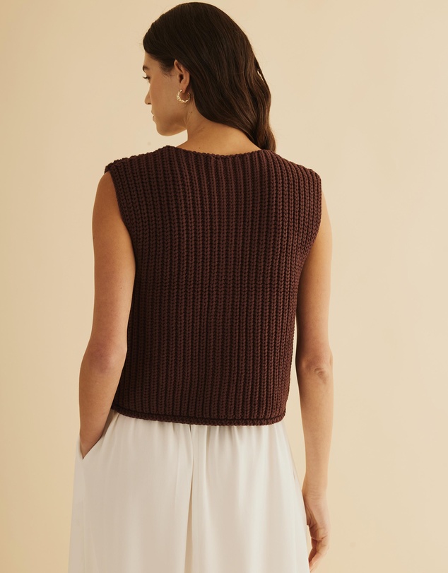 Atmos&Here - Pia Open Knit Vest