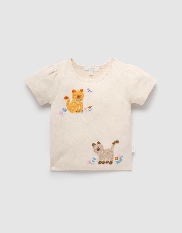 Purebaby - Pointelle Tee-Kids-Babies