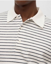 Assembly Label - Volley Stripe Short Sleeve Polo