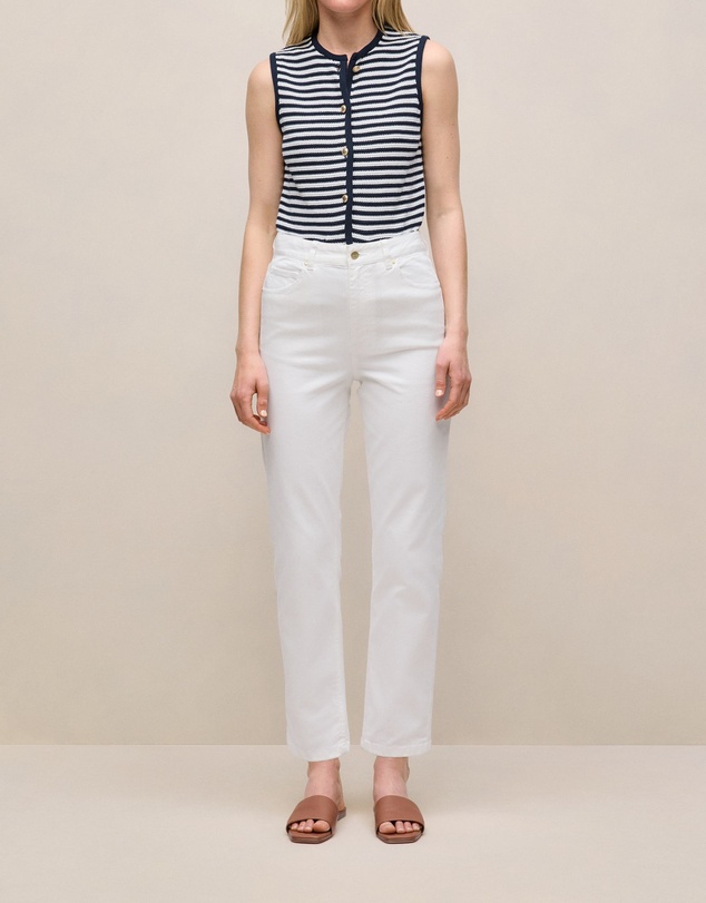 Trenery - High Rise Straight Leg Jean in White