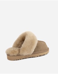 Ozwear Connection Uggs - Ugg Slippers Premium Australia Sheepskin Unisex Scuffette Suede