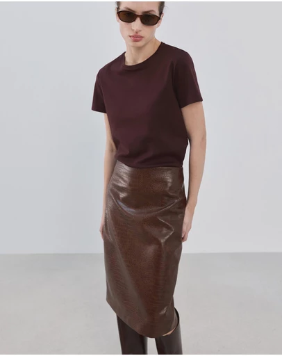 M.N.G - Short-Sleeved Cotton T-Shirt