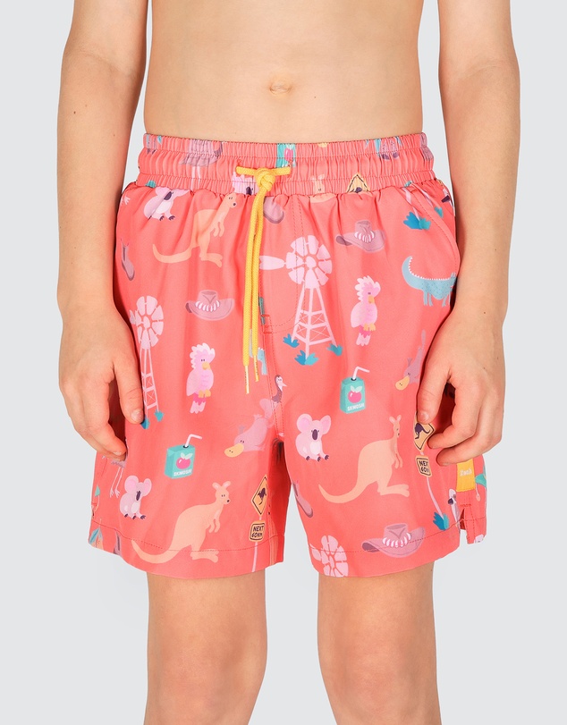 Skwosh - Outback Jack Boys Eco Swim Shorts in Rust