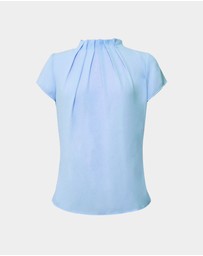 Forcast - Olivia Pleated High Neck Top