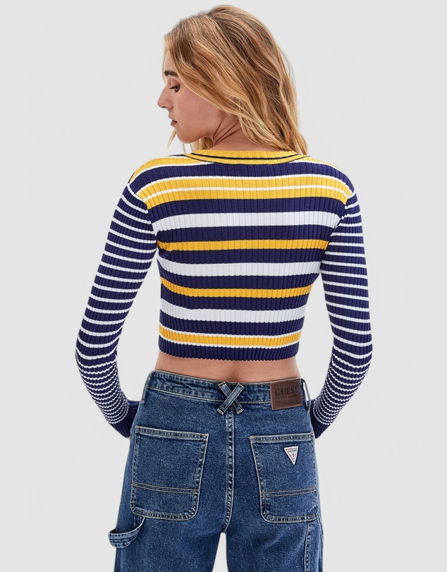 GUESS Originals - GUESS Originals Sophia Long Sleeve Ribbed Sweater