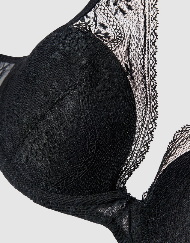 Passionata - Maddie Wired Padded Plunge Bra With Lace