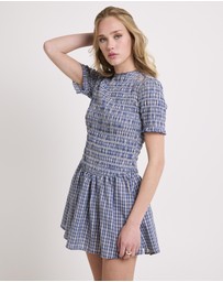 Subtitled - Bonnie Shirred Bubble Mini Dress