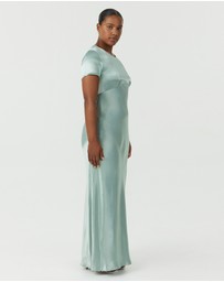 Third Form - Satin Bias Maxi Tee Dress