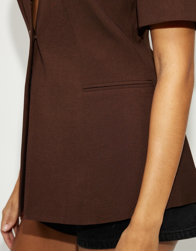 Dazie - Skye Short Sleeve Blazer Jacket