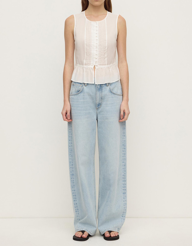 Assembly Label - Quinn Voile Tie Top