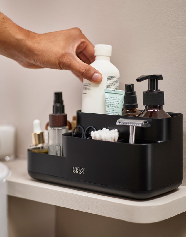 Joseph Joseph - EasyStore™ Bathroom Caddy with Matt Black Finish
