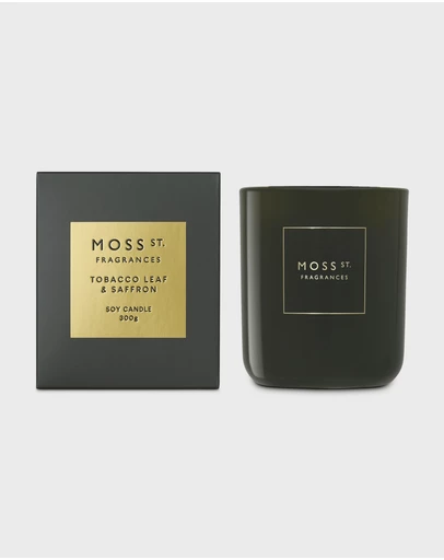 Moss St Fragrances - Tobacco Leaf & Saffron Soy Candle 300g