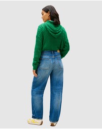 Tommy Hilfiger - Mid Rise Tapered Barrel Leg Jeans