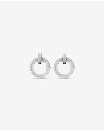 Michael Hill - Door Knocker Stud Earrings with Cubic Zirconia in Sterling Silver
