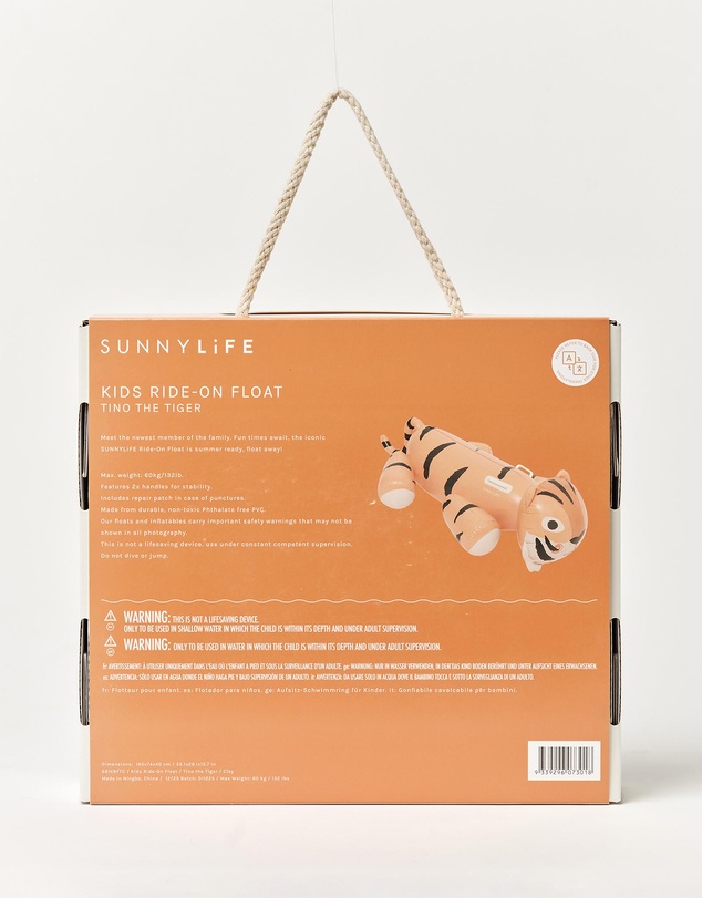Sunnylife - Tino the Tiger Ride-On Float - Kids