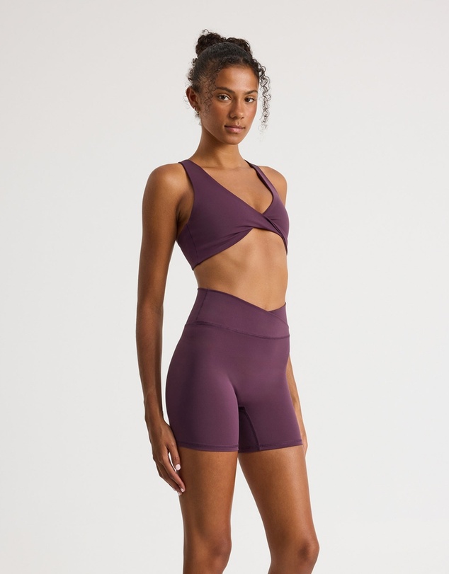 Upstate - Butter Twist Front Crop - Perfectly Plum