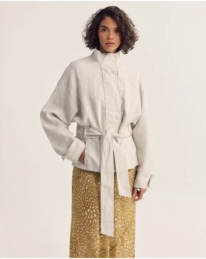 Oxford - Prudence Belt French Linen Jacket