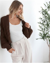Esther & Co - Dorine Cardigan - Coffee