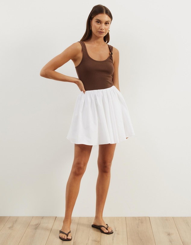 Atmos&Here - Caicos Flare Cotton Mini Skirt