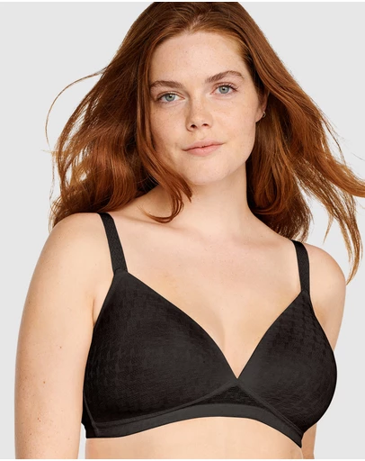 Naturana - Houndstooth Pattern Seamless Wirefree Bra