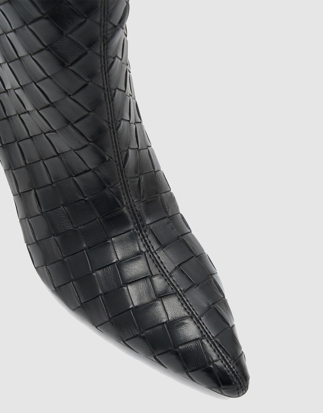 Nakedvice - The Seren Black Crosshatch Boot