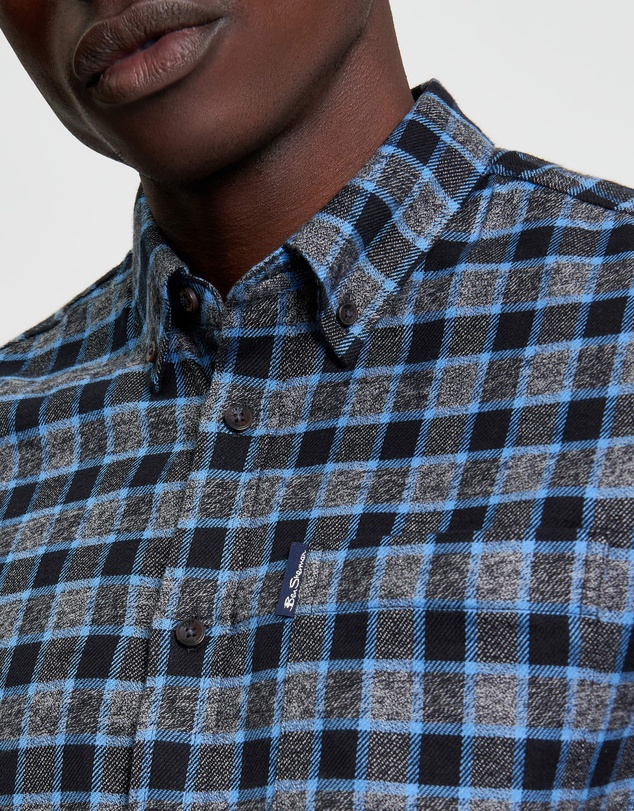 Ben Sherman - Diffused Gingham Check Long Sleeve Shirt