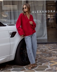 ALEXANDRA - Dante Cardigan Red