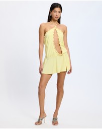 Jaded London - Cut Out Bead Trim Draped Dress