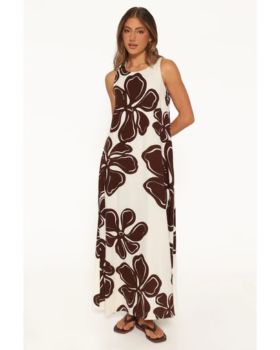 Petal & Pup - Navina Maxi Dress - Brown Floral