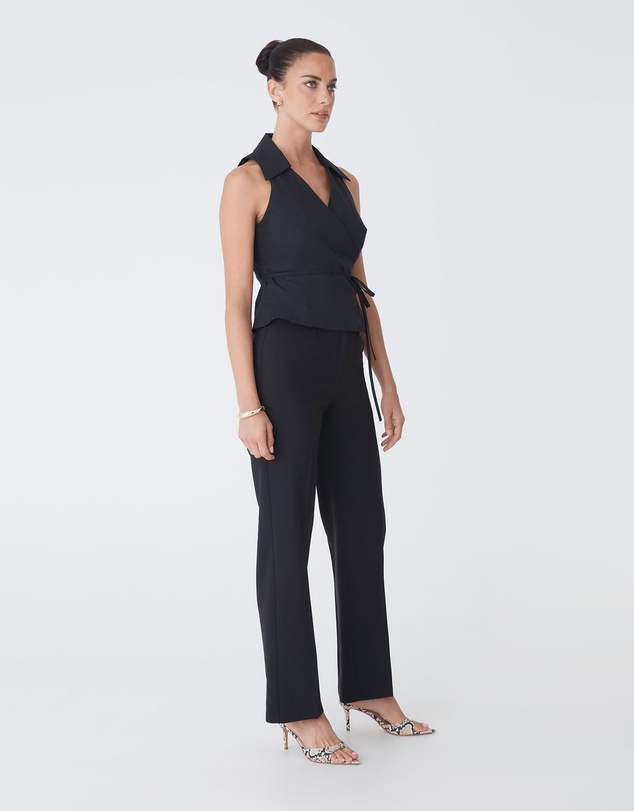 Forcast - Layla Collared Wrap Top