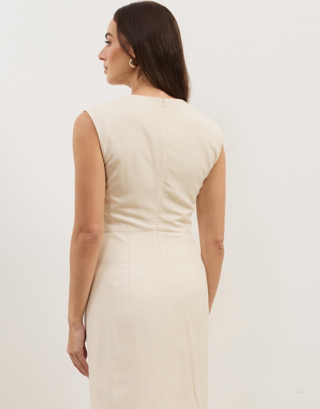 Atmos&Here - Sadie Linen Blend Midi Dress