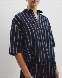 Country Road - Yarn Dyed Boxy Linen Shirt