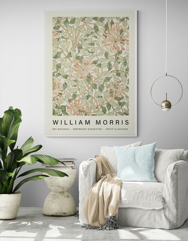 Inka Arthouse - Green Leaves by William Morris Art Print