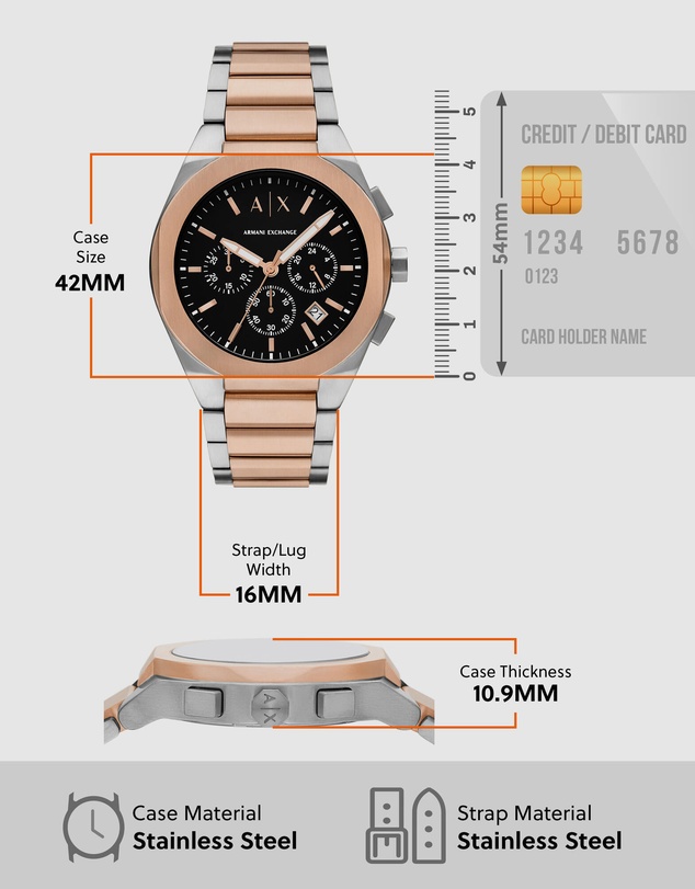 Armani Exchange - Two Tone Chronograph Watch