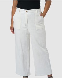 Something 4 Olivia - Lila Linen Wide Leg Pant