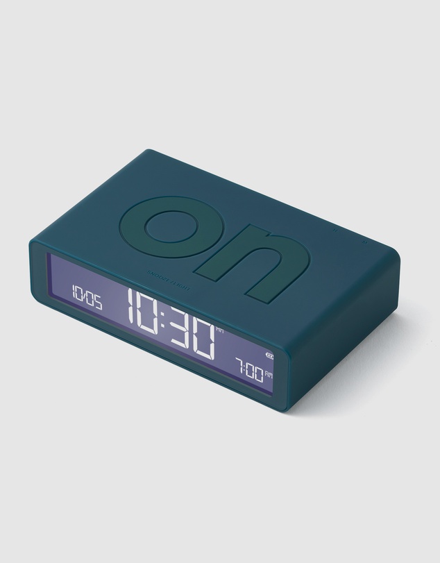 Lexon - Lexon Flip Classic Reversible Alarm Clock - Blue