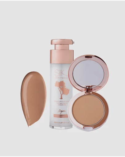 Silk Oil of Morocco - Silk Oil of Morocco Perfect Match Foundation - Value Pack - Tan