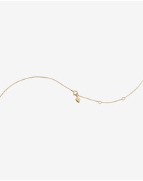 Michael Hill - Mini Puff Heart Necklace with .12TW of Diamonds in 10kt Yellow Gold and Rhodium