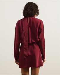 Atmos&Here - Dani Scarf Satin Mini Dress