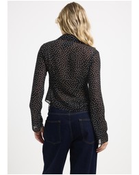 Alice In The Eve - Jade Sheer Polka Dot Long Sleeves Shirt