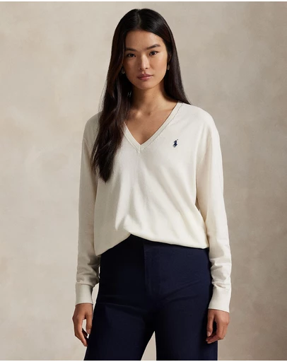 Polo Ralph Lauren - Cotton V-Neck Sweater