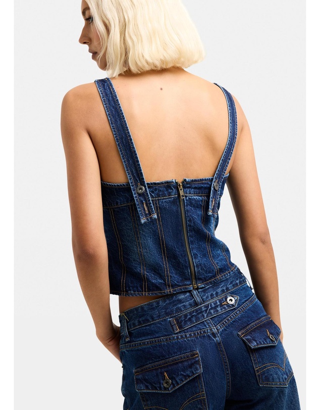 Neon Hart - Greta Panel Denim Top