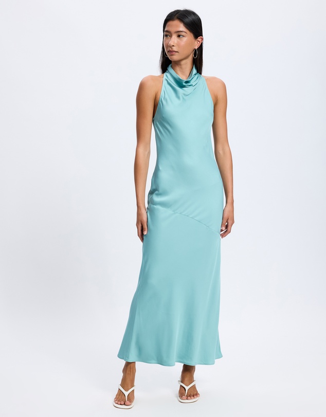 & Other Stories - Cowl-Neck Satin Midi Dress