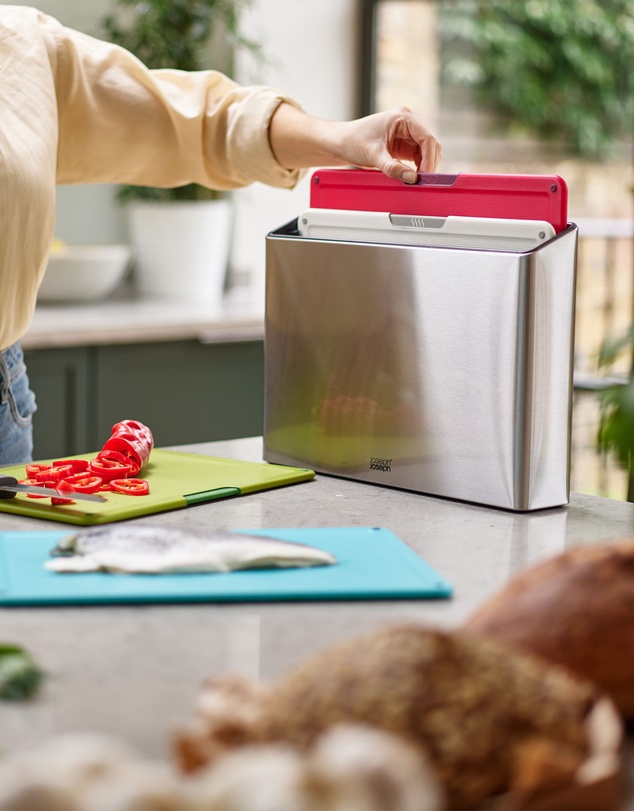 Joseph Joseph - Folio™ Icon 4-piece Regular Chopping Board Set with Stainless Steel Storage Case