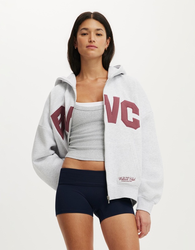 Cotton On Body Active - Plush Oversized Zip Through Hoodie