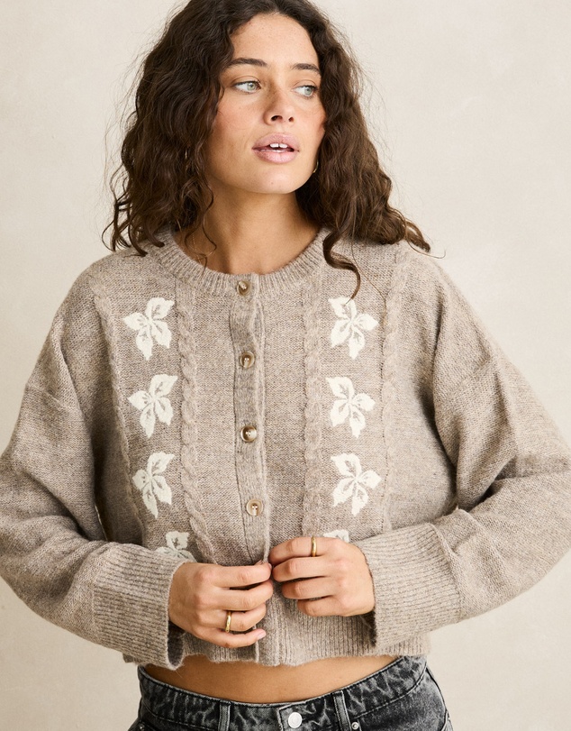 Rhythm - Blanca Floral Crop Cardigan