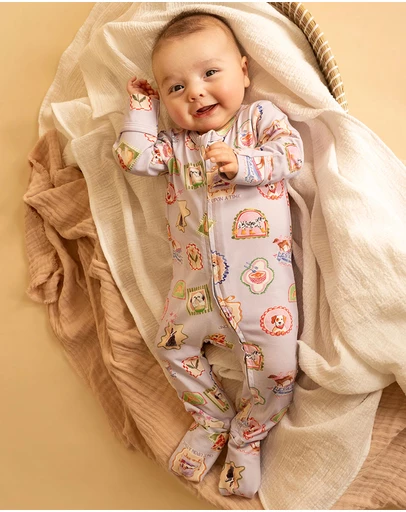 Fox & Finch - Winter Vacay LS Zipsuit - Babies