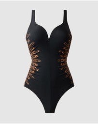 Miraclesuit Swimwear  - Costa D'Oro Temptress Plunge Neck Shaping Swimsuit
