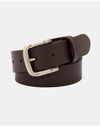Buckle - Slate. Australian Made Buffalo Leather Belt. 35mm width.
